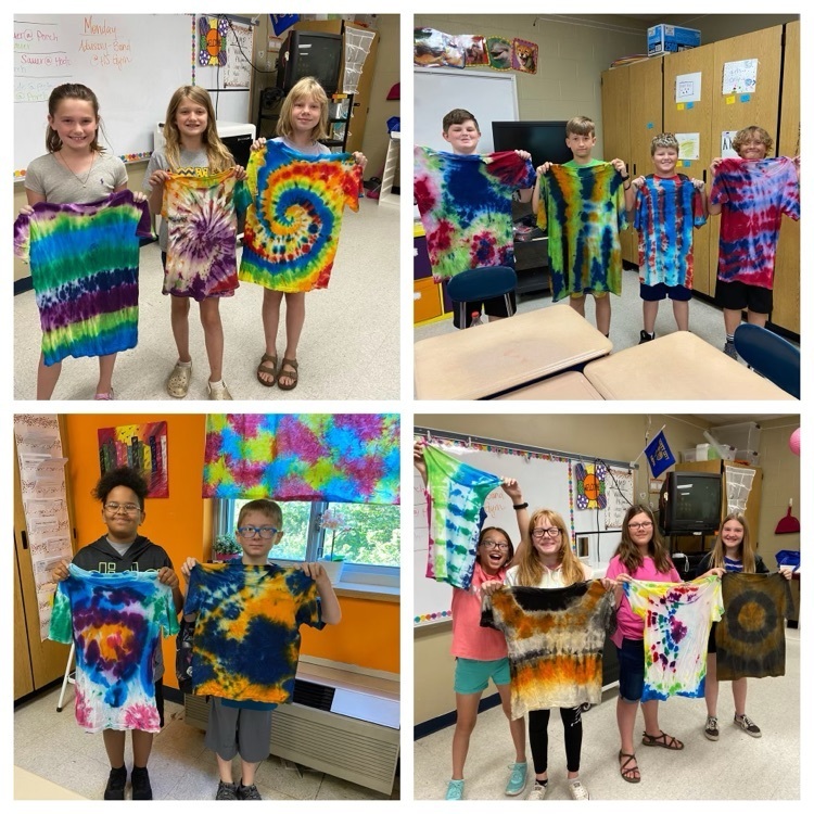 Miss Porch’s students had fun with tie dye! 