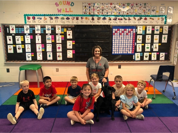 1st grade with Holly the Therapy Dog