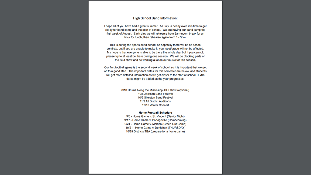 Band Camp Flyer
