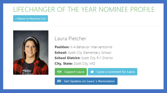 Laura Pletcher - Life Changer of the Year